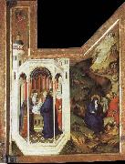 BROEDERLAM, Melchior Annunciation and Visitation oil